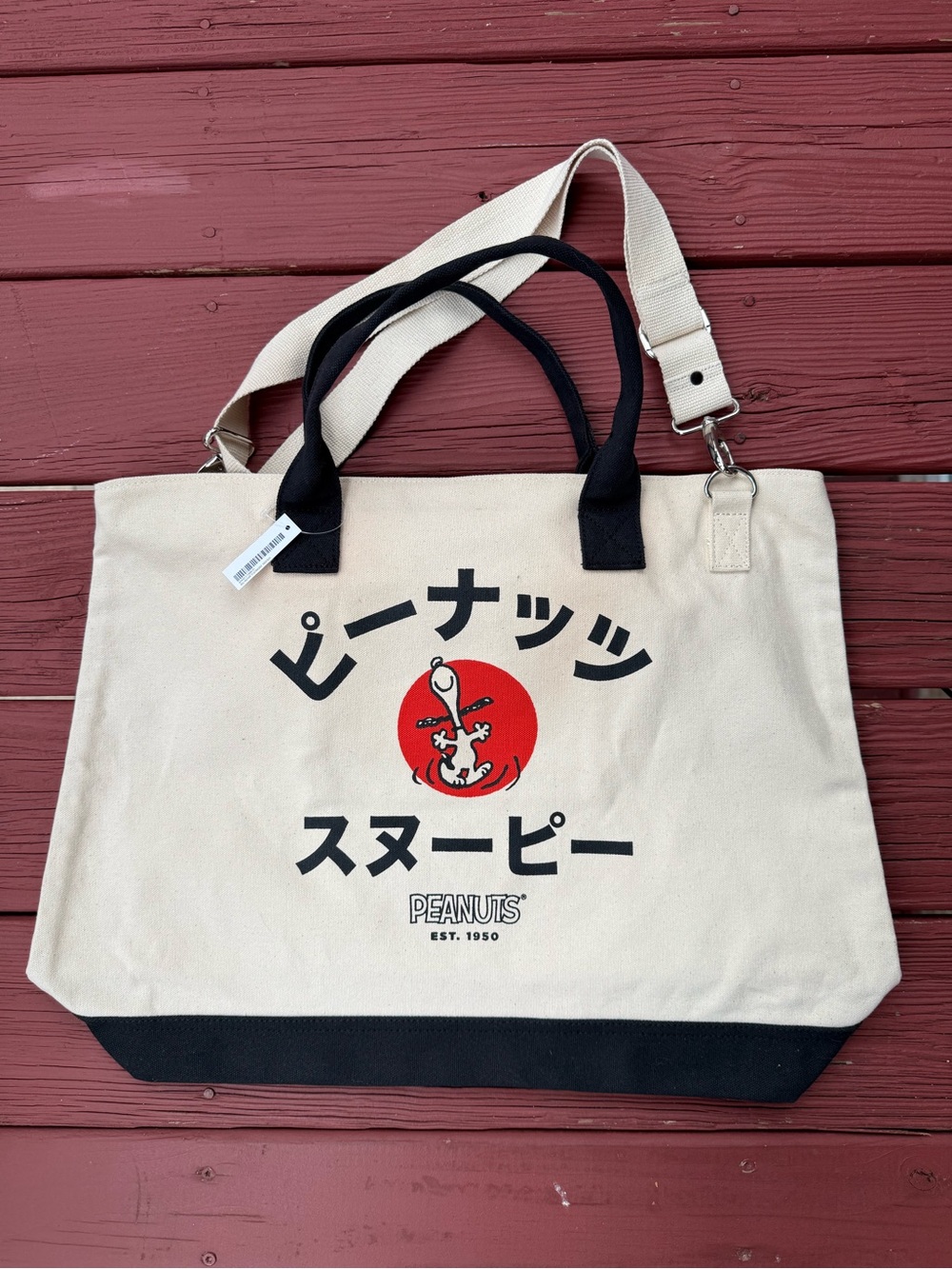 Peanuts Canvas Messenger Tote